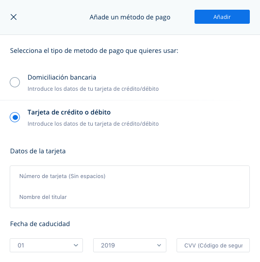 pago con domiciliacion bancaria