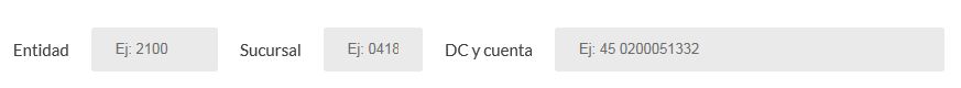 indica el número de cuenta